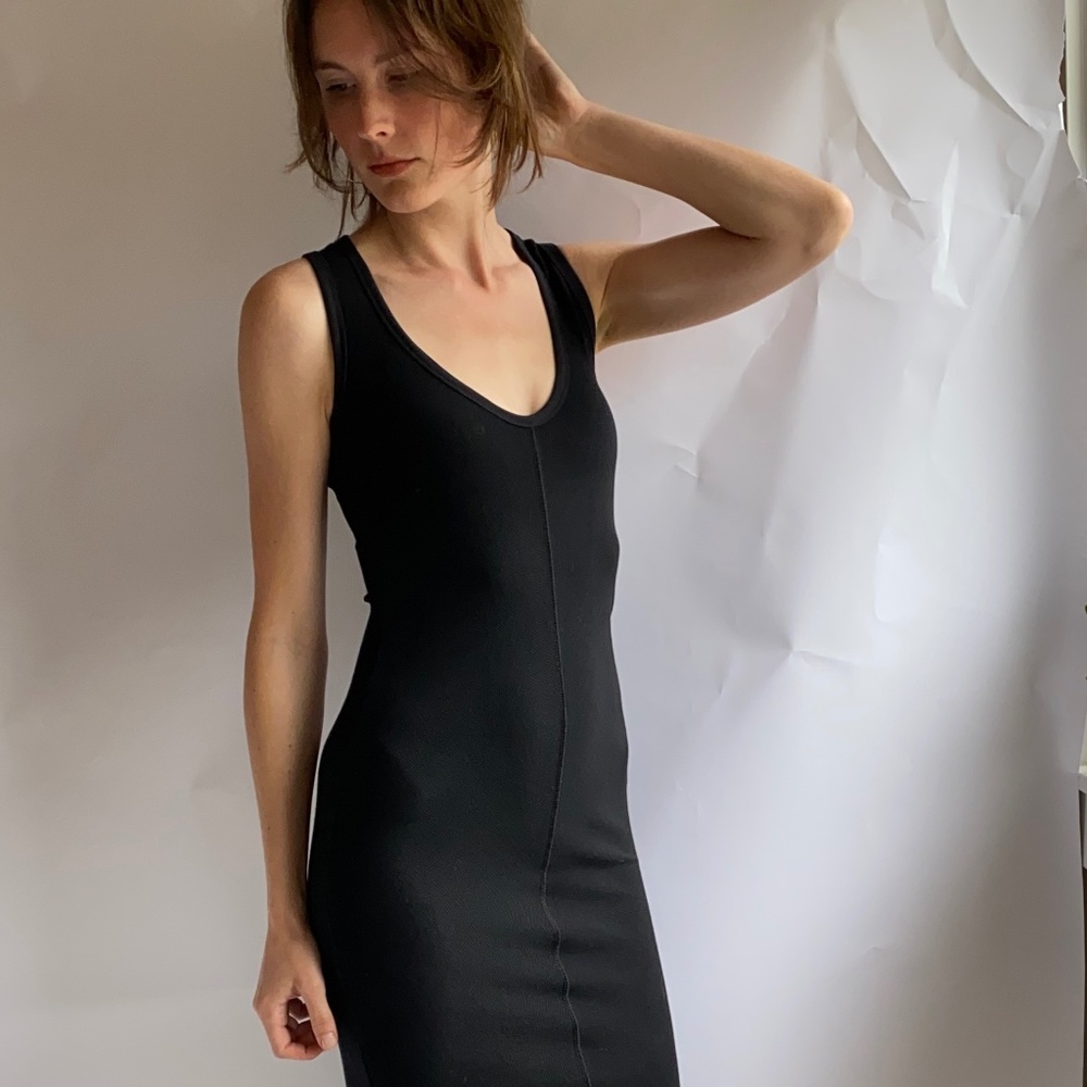 James Perse Black Bodycon Dress 0